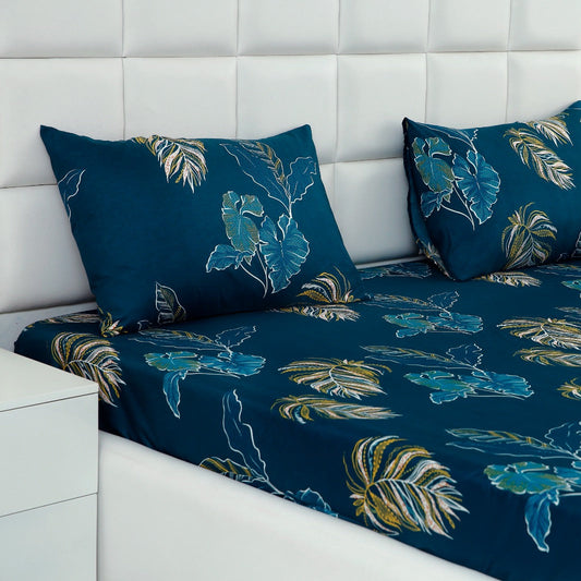 2Pcs Single Bed Sheet-Caulifower single bed sheet Apricot