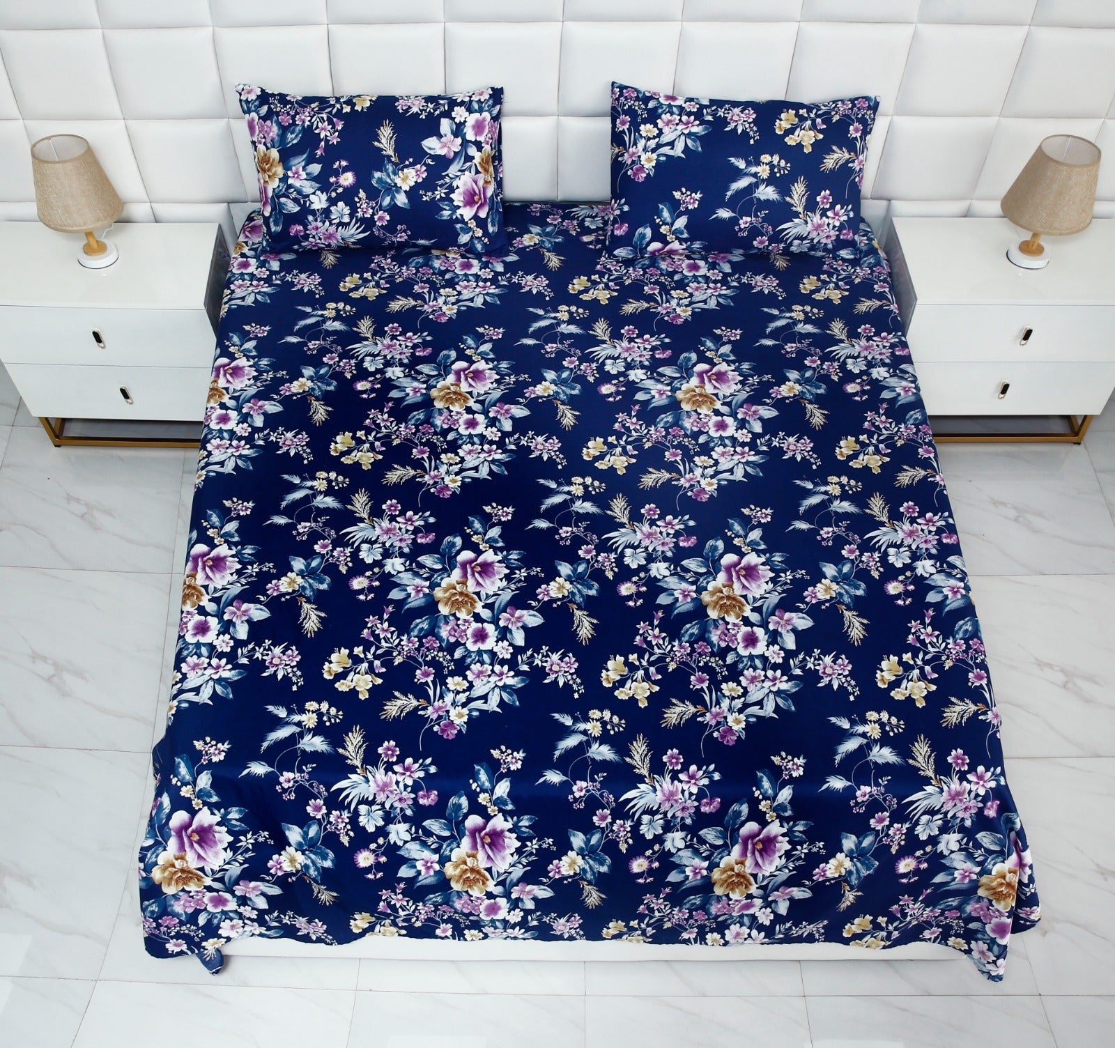 2Pcs Single Bed Sheet-Aster single bed sheet Apricot   