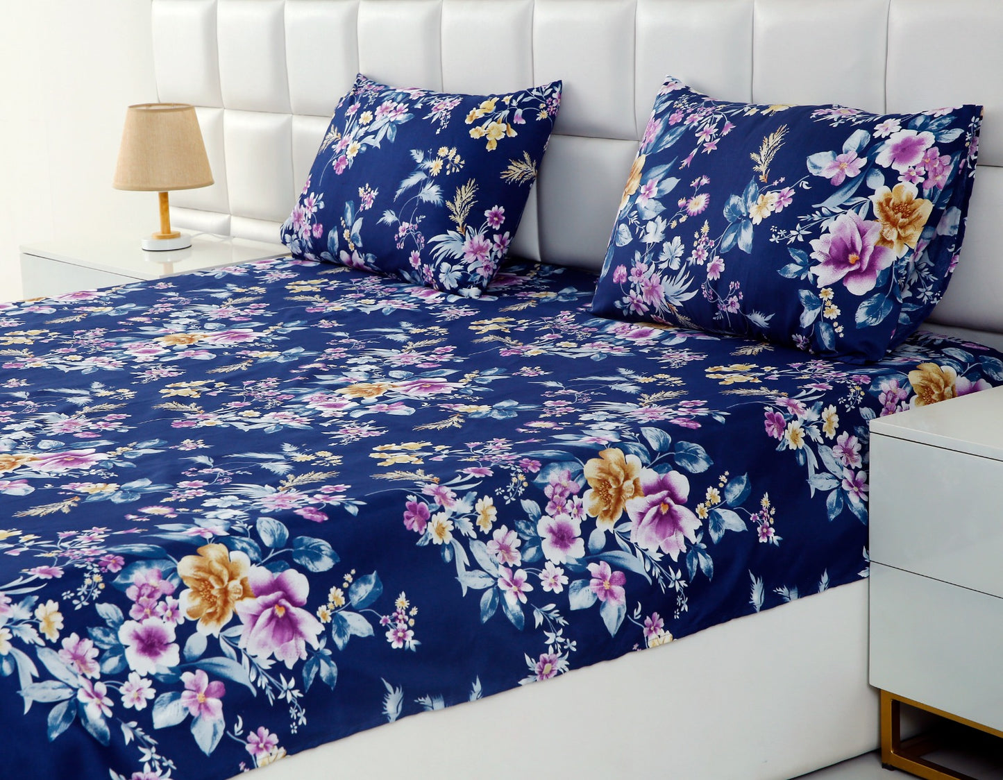 2Pcs Single Bed Sheet-Aster single bed sheet Apricot   