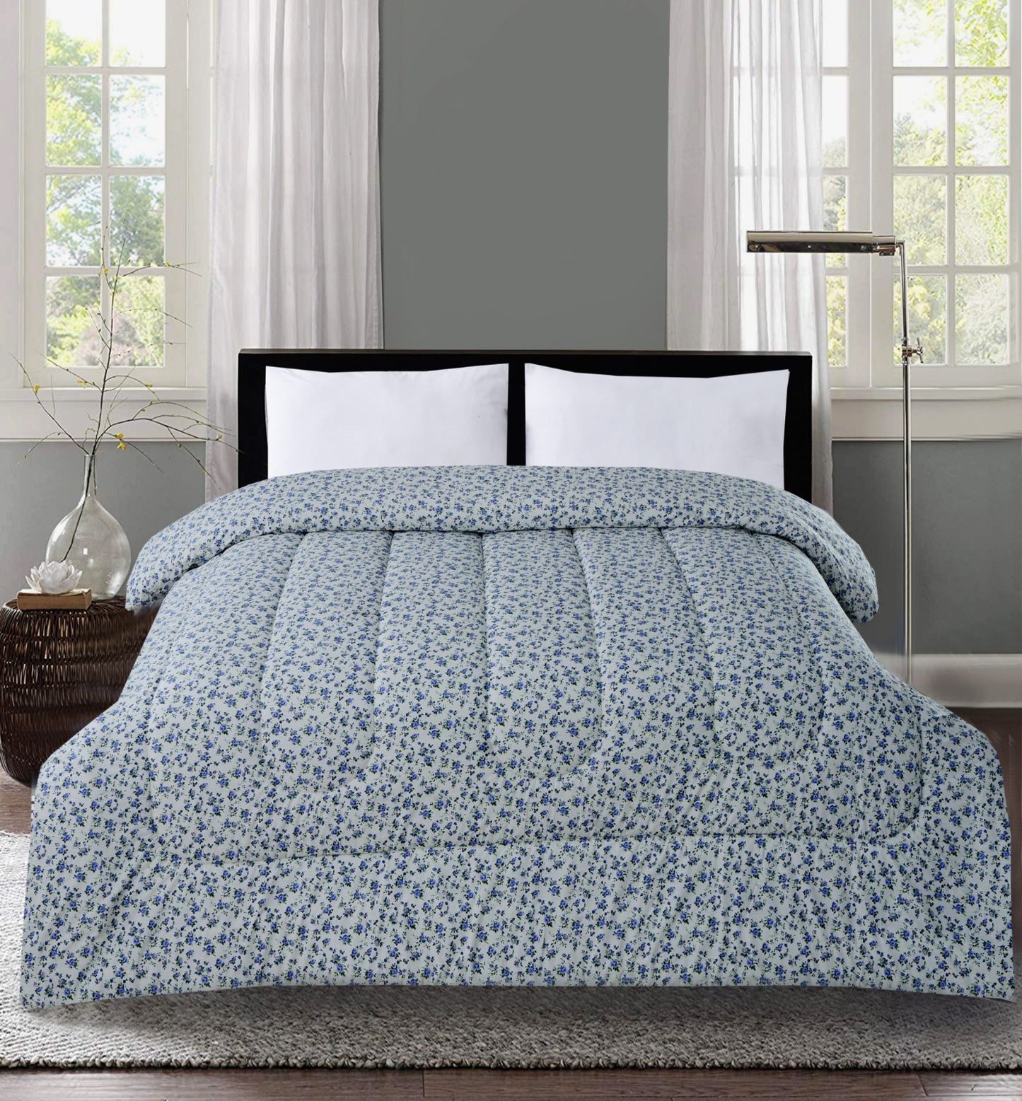 1 PC Double Winter Comforter-Bluebell