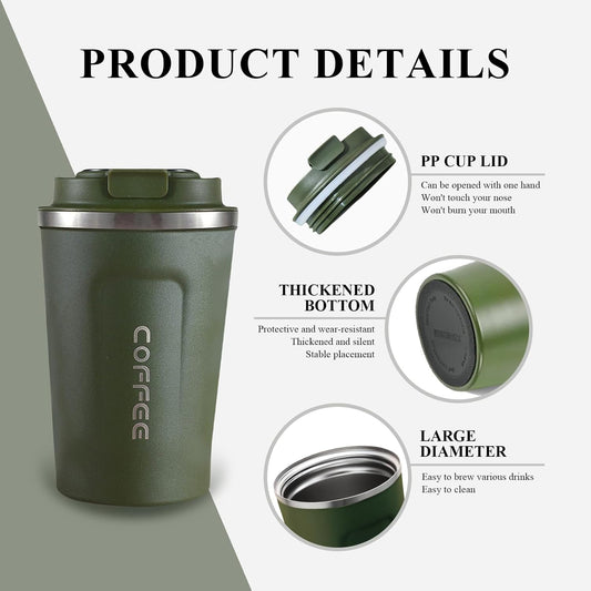 510ML Thermo Coffee Mug with Hermetic Temperature (SA2510-074)Olive