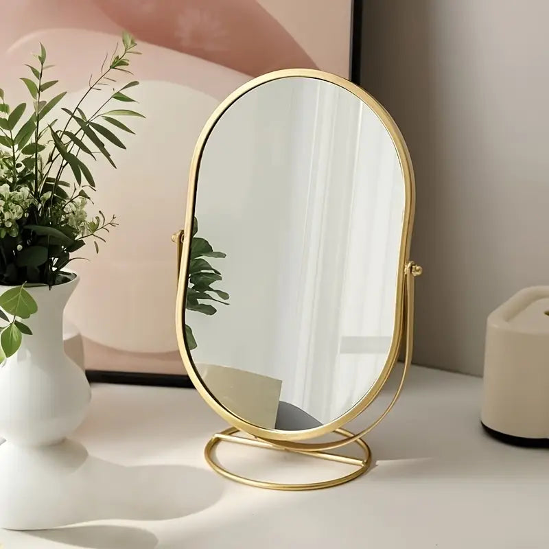 Rotatable Desktop Vanity Mirror Mirror Apricot