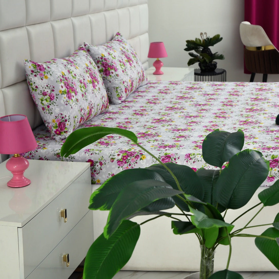 2Pcs Single Bed Sheet-Sweet Pae single bed sheet Apricot