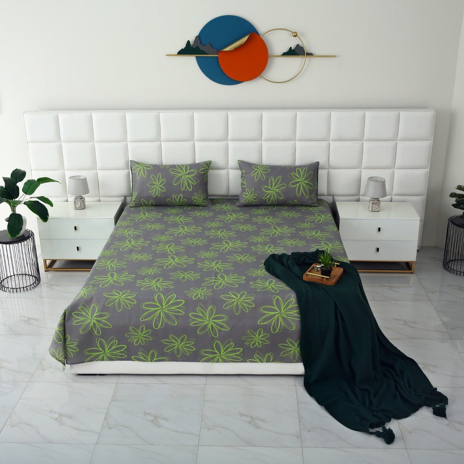 3 PCs Bed Sheet-Carnation BED SHEET Apricot