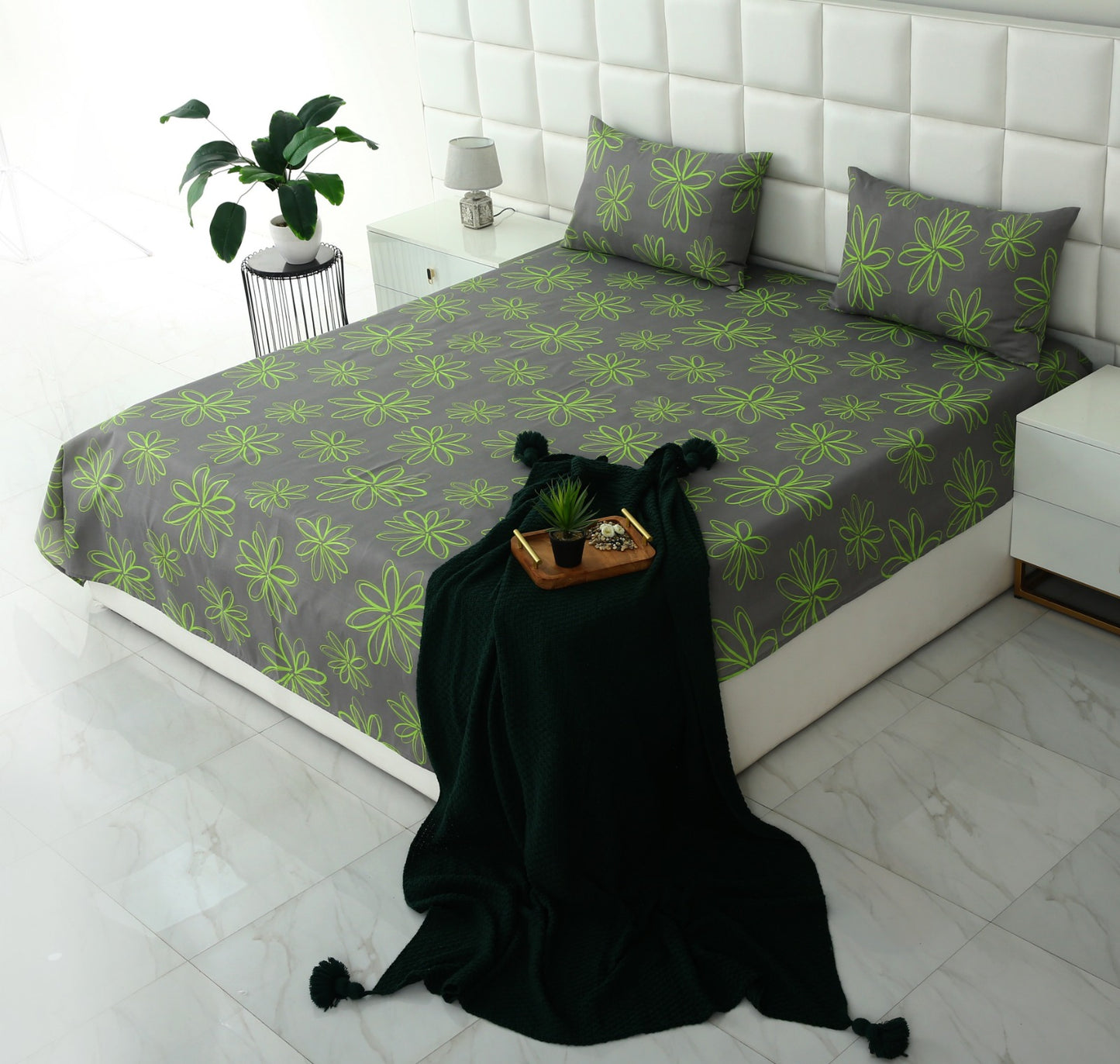 3 PCs Bed Sheet-Carnation BED SHEET Apricot