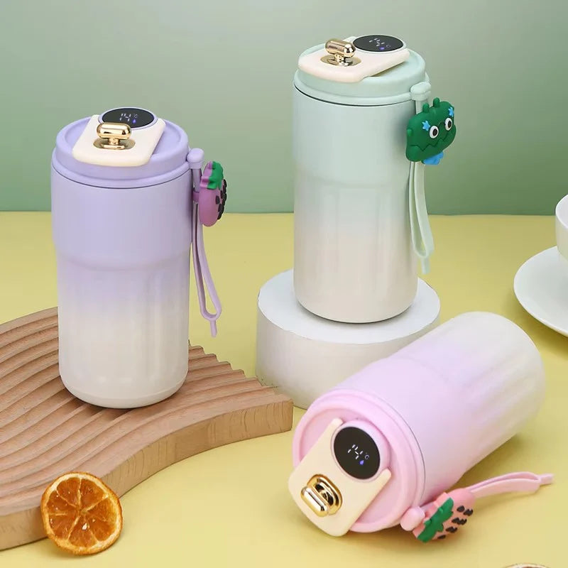 Smart Coffee Thermos With Temperature Display (SA2510-154)Blue Tumbler Apricot