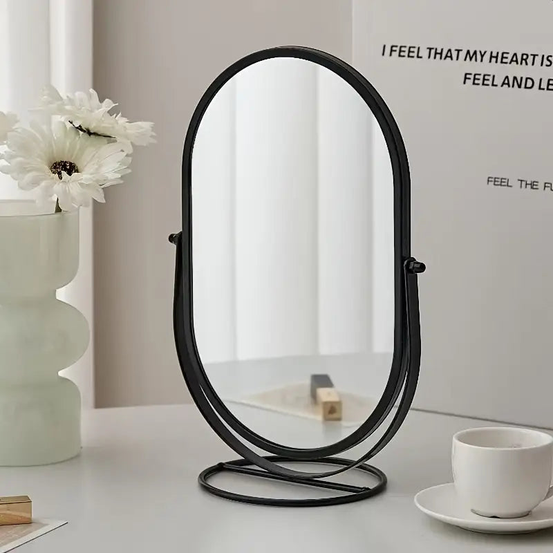 Rotatable Desktop Vanity Mirror Mirror Apricot