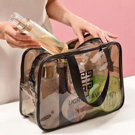 Transparent PVC Portable Travel Cosmetic Bag-Large