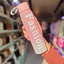 FASHION Water bottle with Time Marker-SA2408-222 Apricot