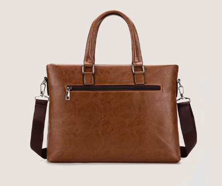 Genuine Leather Laptop Bags For Men & Women-SA2408-264(Brown) Cosmetic Organizer Apricot