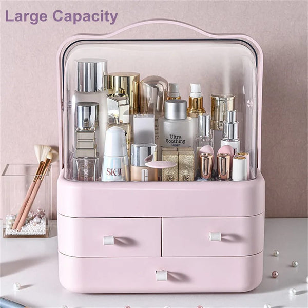 3 Drawers Attractive Cometic Box-(5319)Pink