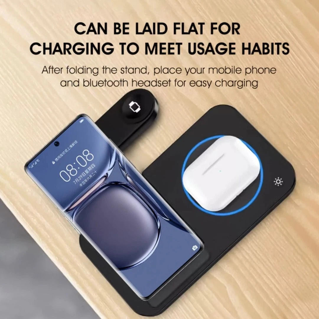 3 in 1 Wireless Fast Charging Stand-SA2408-282 Mobile Accessories Apricot
