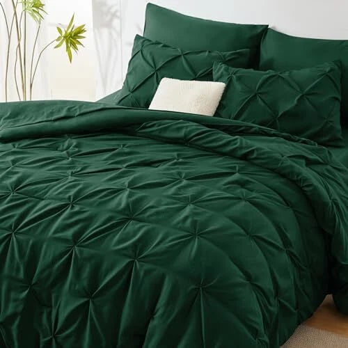 Solid Pintuck Duvet Cover-Olive Bed Sheets Apricot