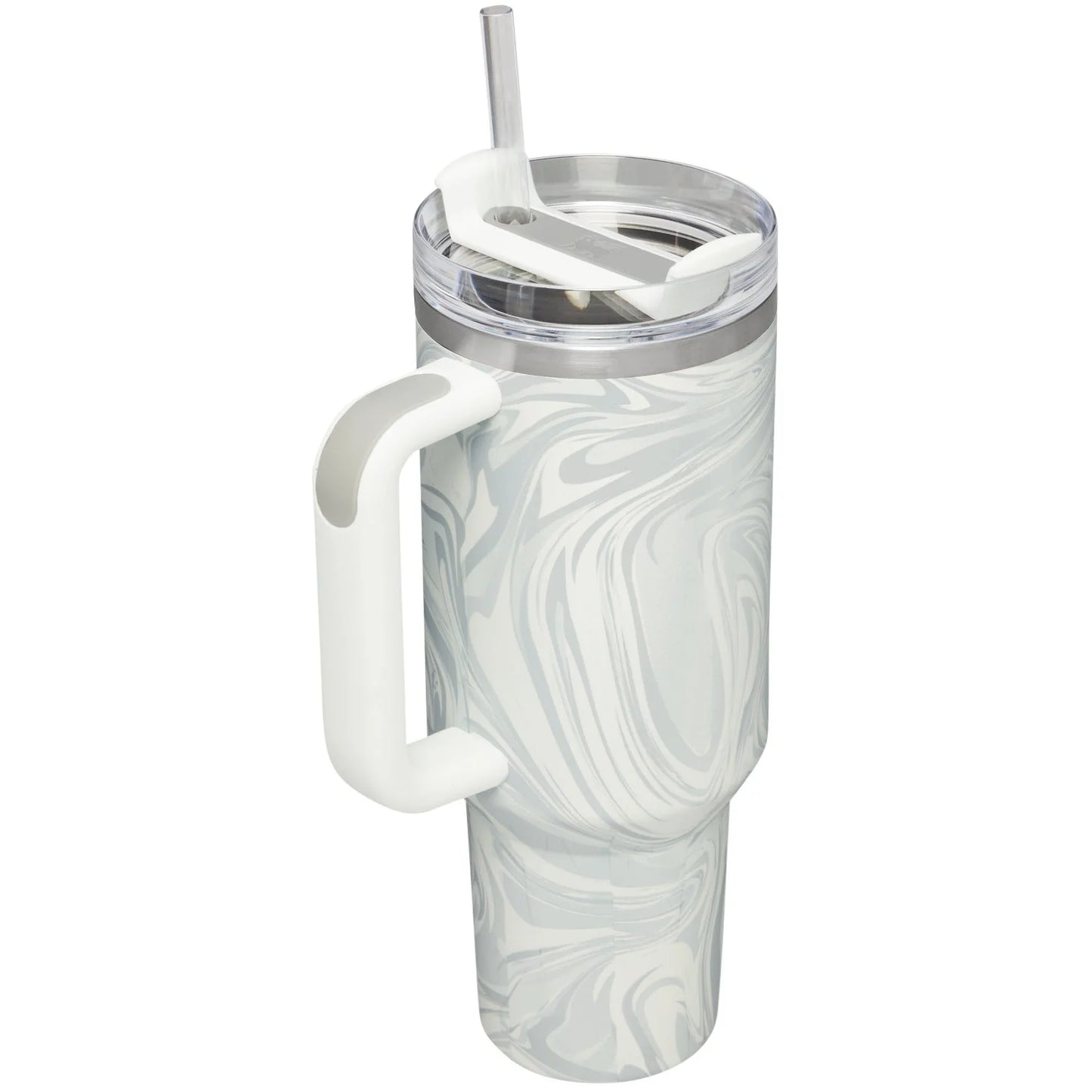 Stanley Quencher H2.0 FlowState™ Tumbler 40 OZ-1200ML-Marble Pattern(Grey) Tumbler Apricot