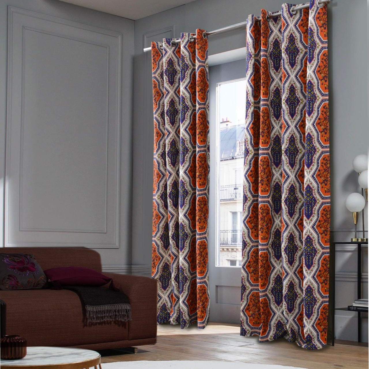 2 PCs Duck Curtains Panel-CRP011 Curtains Apricot   