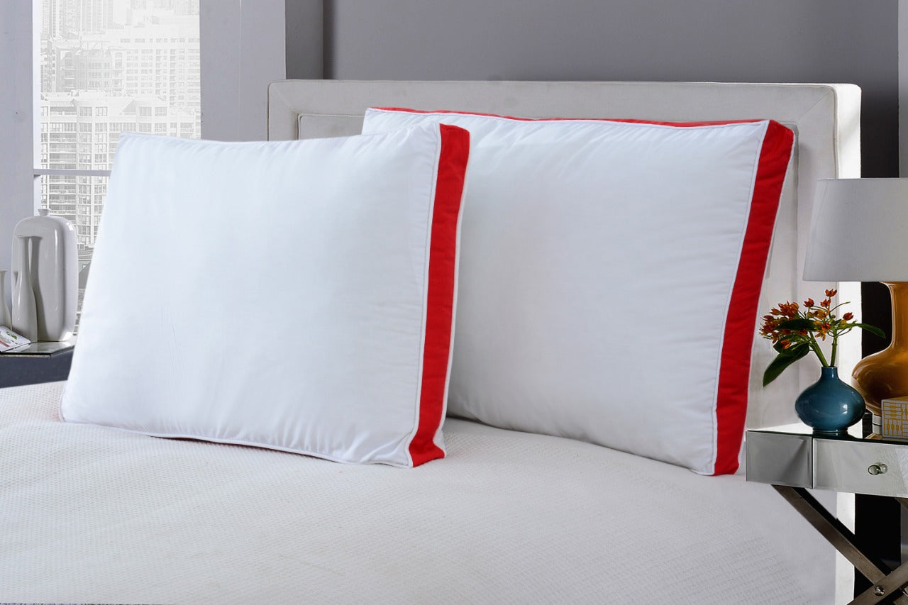 2 PCs Filled Pillows With-15028Red Gadget FILLINGS The Apricot Linen   