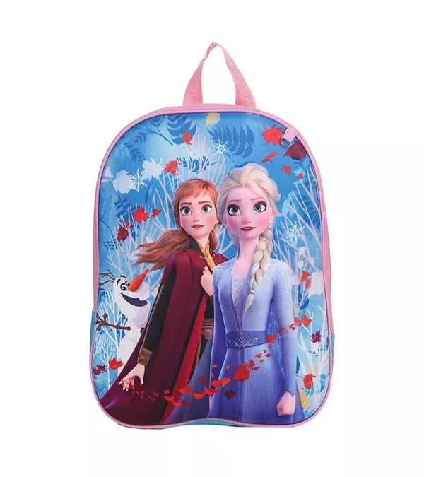2 PCs Kids School Bag with Geometry Box-Elsa Olaf Apricot