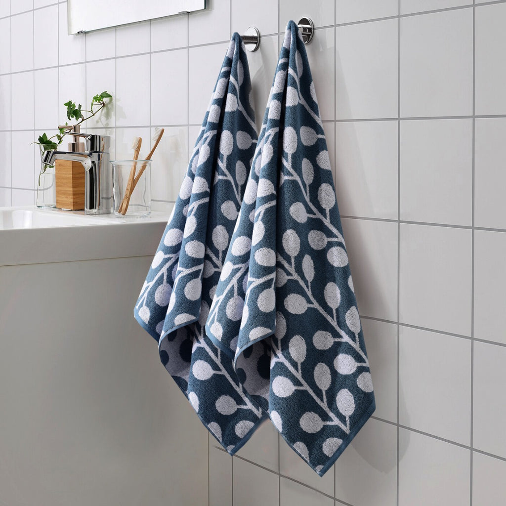 2 Pcs Bath Towels-Flower Design (4640) Apricot