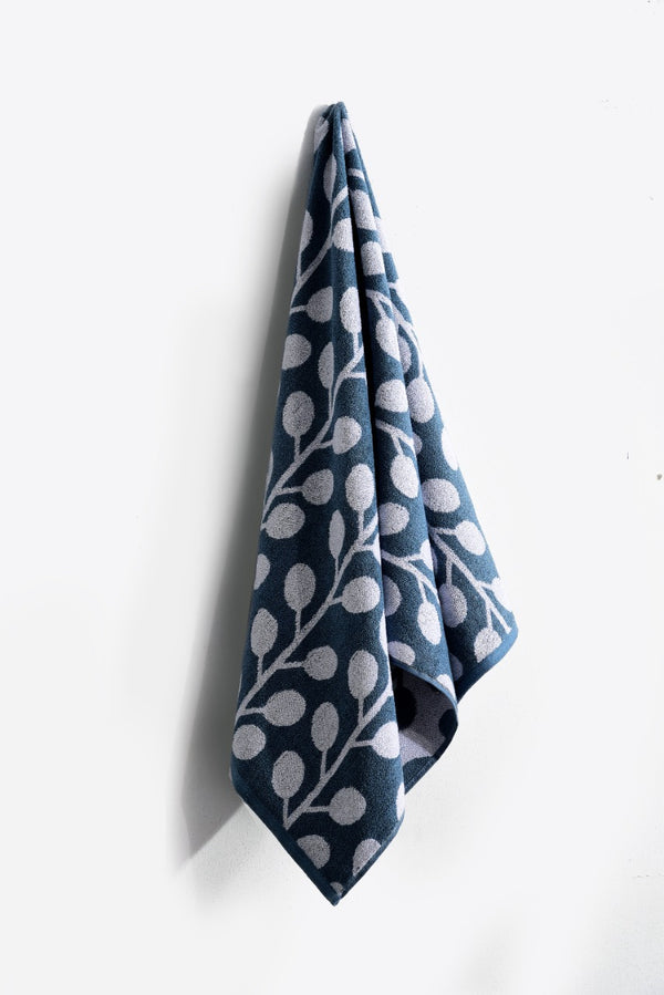 2 Pcs Bath Towels-Flower Design (4640) Apricot