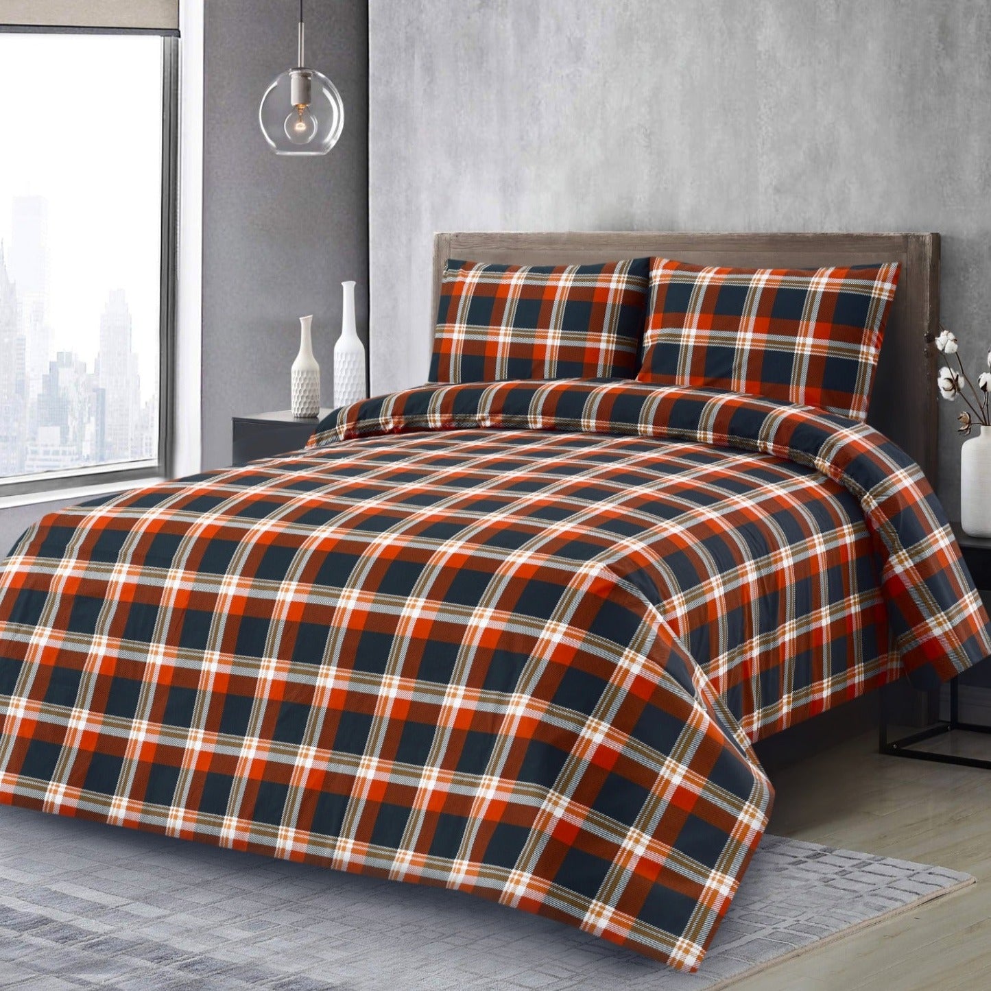 3 PCs Bed Sheet (1007)-AP0003 Bed Sheets Apricot   