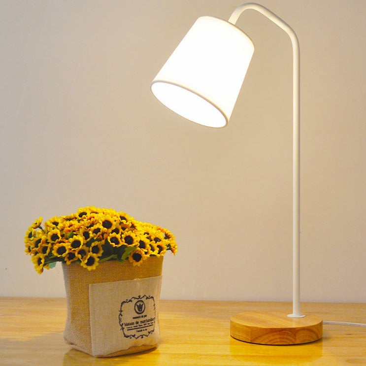 50 Cm Study & Bed Side Lamp-Black Lamps Apricot White  