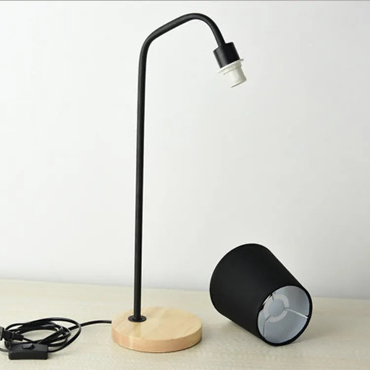 50 Cm Study & Bed Side Lamp-Black Lamps Apricot   