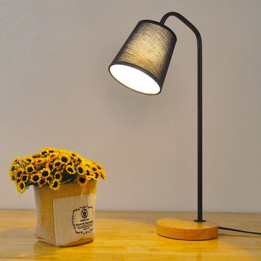 50 Cm Study & Bed Side Lamp Lamps Apricot Black