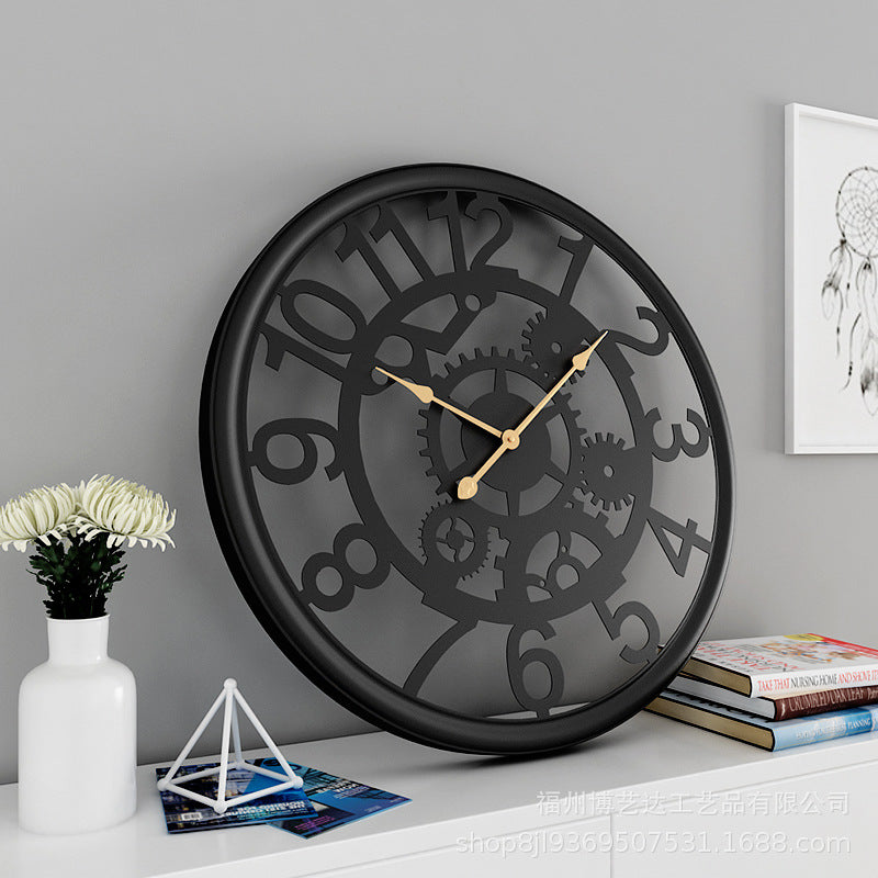 50 Cm Wall Clock (SA2103-46) - Black  Apricot   