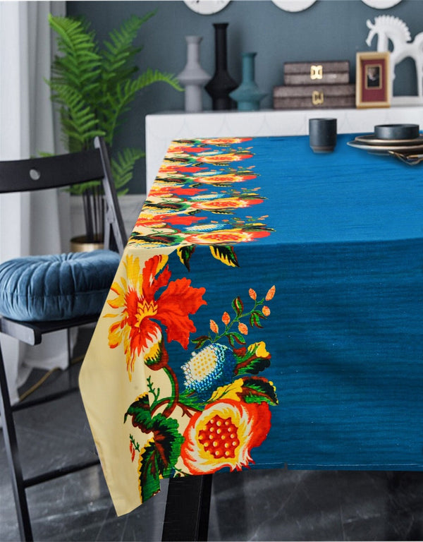 6 & 8 Seater Digital Printed Table Cover(3836)-TB14 Apricot