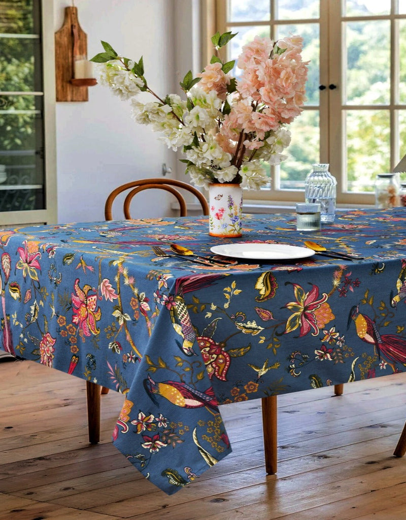 6 & 8 Seater Digital Printed Table Cover(4875)-TB49 Apricot