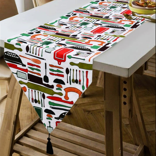 6 & 8 Seater Dining Table Runner-Fry Pan Table Runners Apricot   