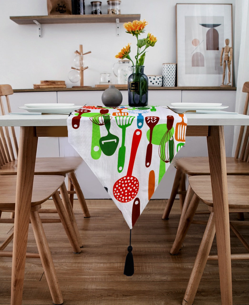 6 & 8 Seater Dining Table Runner-Multi Kitchen Tools Table Runners Apricot   