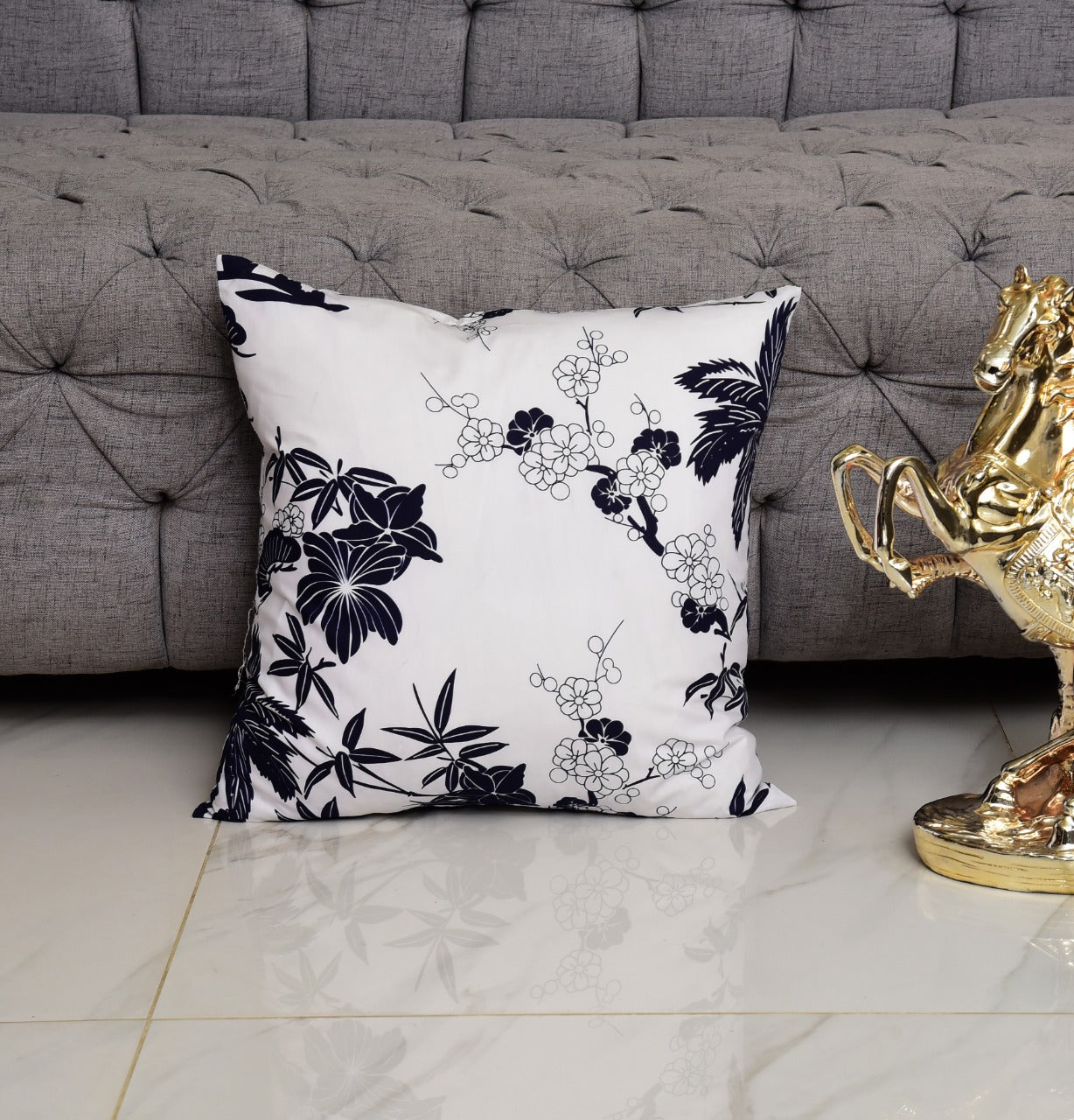 6 PCs Digital Printed Cotton Cushions- Heritage cushions Apricot   