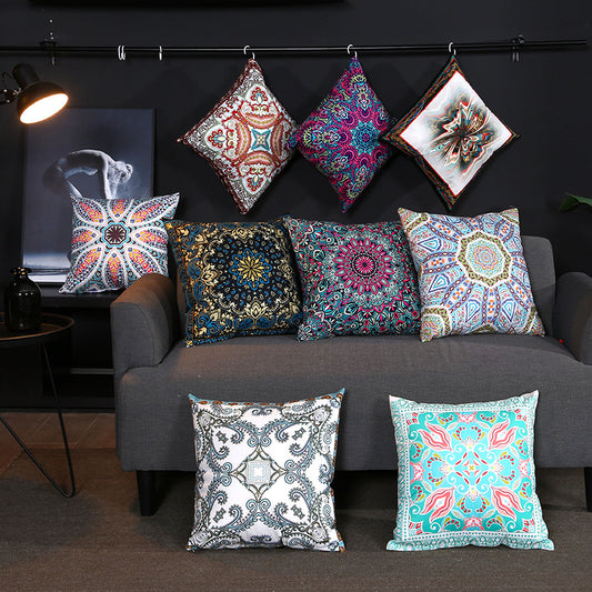 9 PCs Digital Printed Cushions Assorted-SA21-25 cushions Apricot   