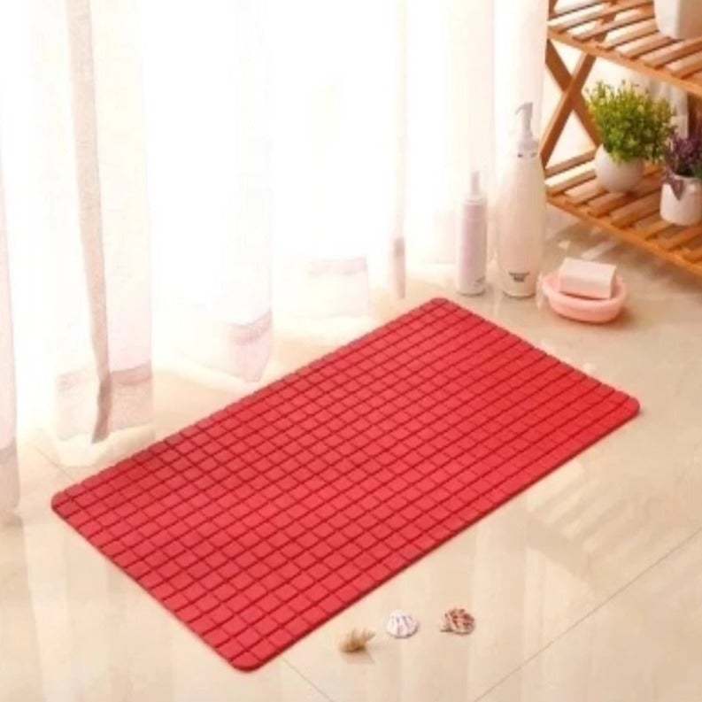 Anti Slip PVC Bathroom Mat(2421)-Red Bath Mats Apricot   