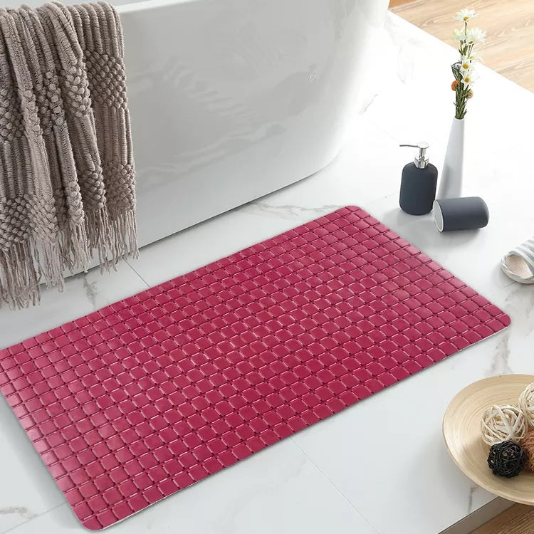 Anti Slip PVC Bathroom Mat(2421)-Red Bath Mats Apricot   