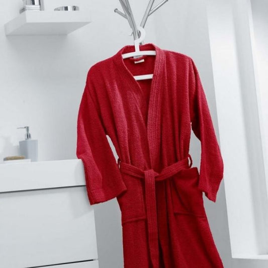 Cotton Bathrobe - Red Apricot