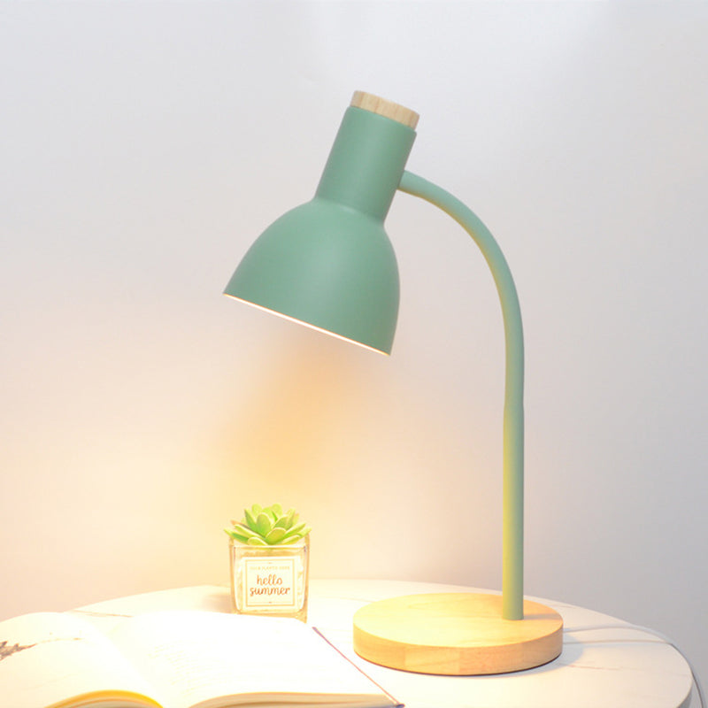 Creative Wooden Iron Table & Desk Lamp-Green Apricot
