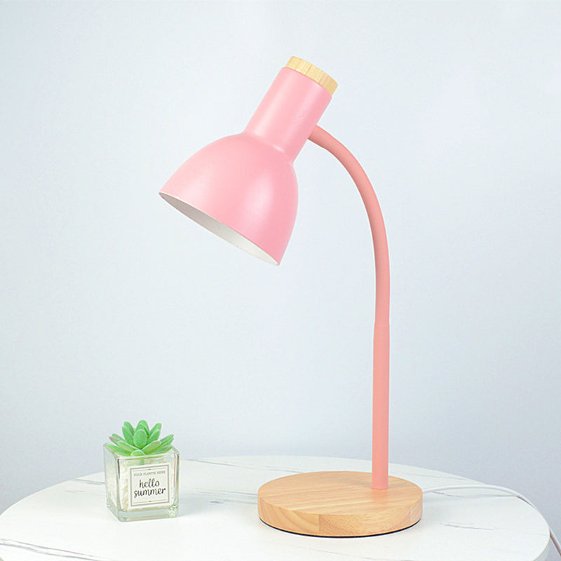 Creative Wooden Iron Table & Desk Lamp-Pink Apricot