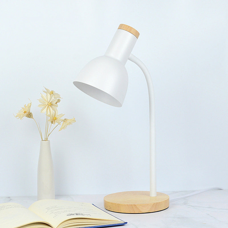 Creative Wooden Iron Table & Desk Lamp-White Lamps Apricot   