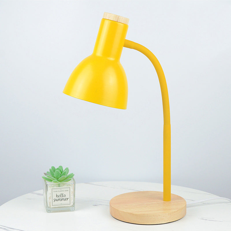 Creative Wooden Iron Table & Desk Lamp-Yellow Apricot