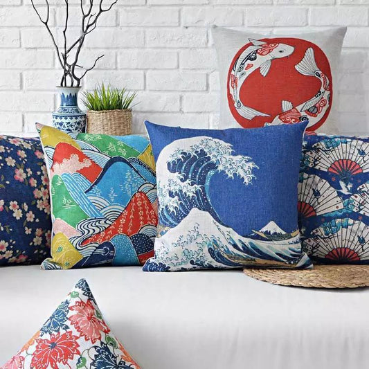 Digital Printed Cushions Assorted 6 PCs-SA21-31 cushions Apricot   