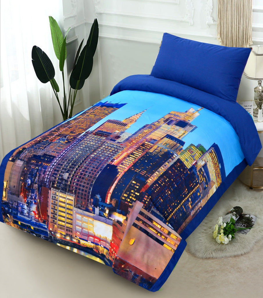 Digital Printed Junior Single Bed Sheet(2379)-AS016 Apricot