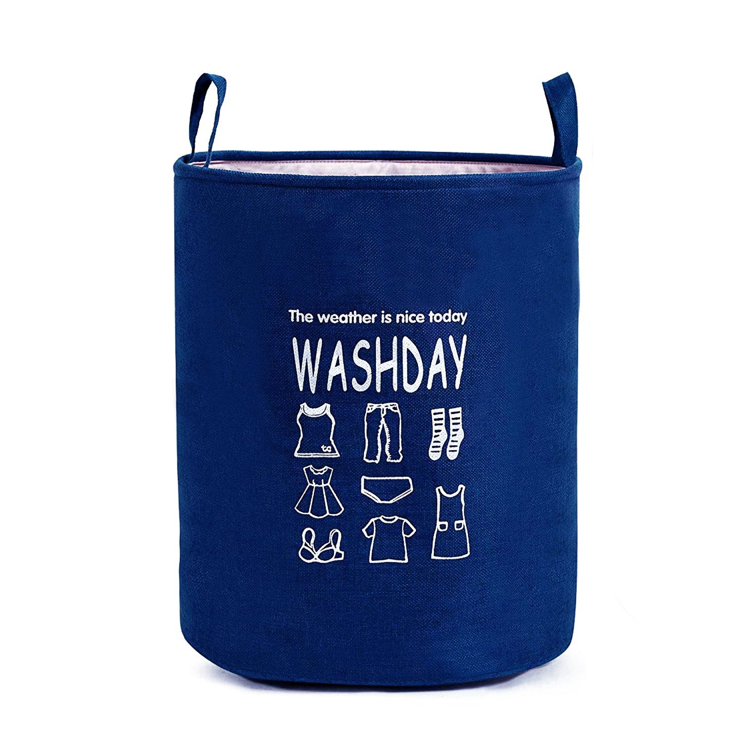 Eva Laundry Basket(1948)-Wash Day-Navy blue Apricot