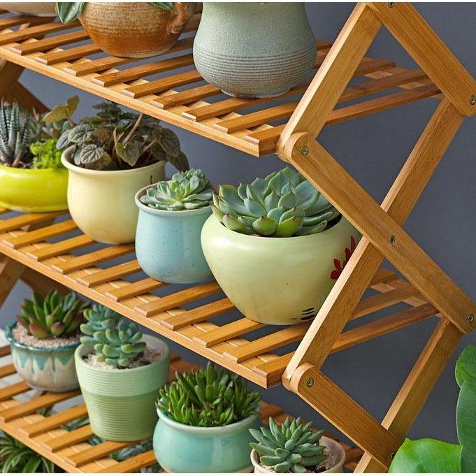 Foldable Flower Pot(2411)-Natural Display Rack Apricot