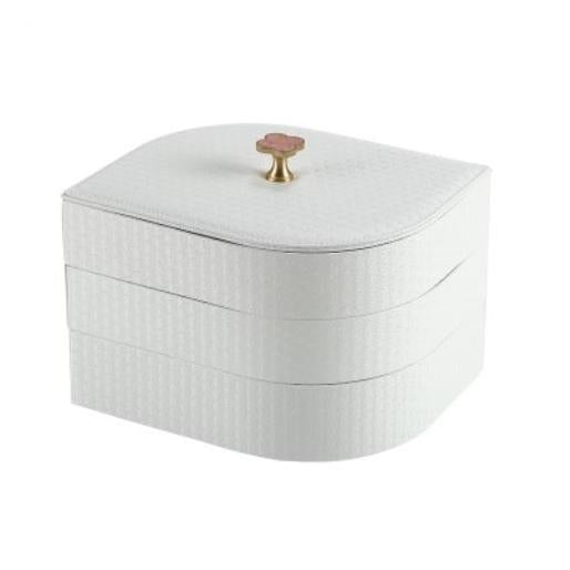 Jewelry Box Leaf-White  Apricot   