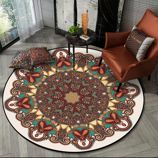 Living Room Rug 150 CM Round-Laamba (4653)  Apricot   