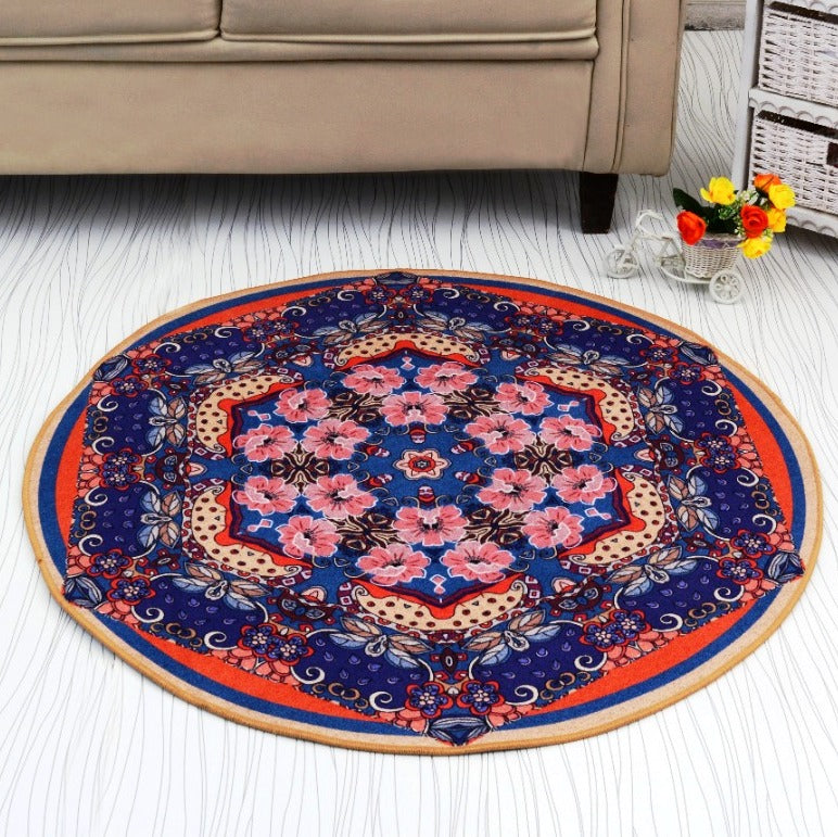 Living Room Rug (3778)Round-Floral  Apricot   