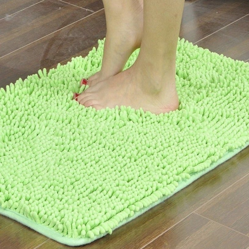 Microfiber anti Slip Bath Mat-(2444)Green Bath Mats Apricot   