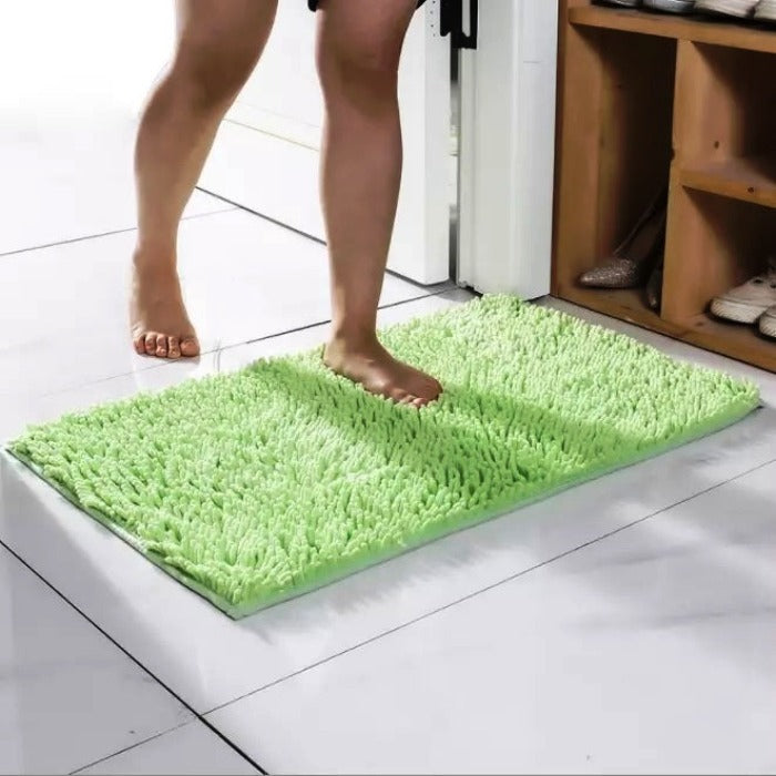 Microfiber anti Slip Bath Mat-(2444)Green Apricot
